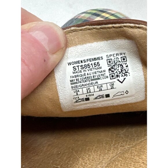 Sperry Plaid Slip-On Canvas Upper & Rubber Sole Loafers Women's Size 8 - Picture 9 of 9